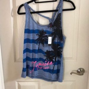 Blue tank top still with tags